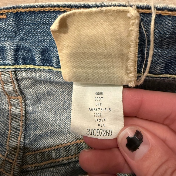 Men’s 34x34 Abercrombie & Fitch Men's Straight Blue Jeans - Picture 4 of 9